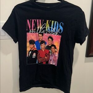 New Kids on the Block Black Graphic Tee